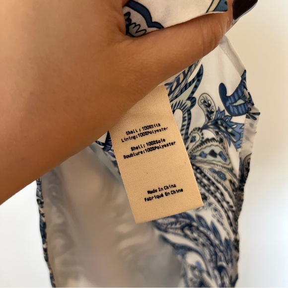 L’Agence Blue & White Print Spaghetti Strap Cami Size XS - Picture 4 of 4